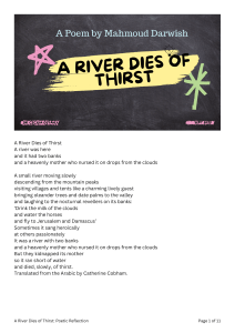 A River Dies of Thirst Poetic Reflection