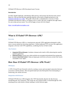 XNXubd VPN Browser APK Download Latest Version