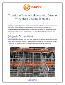 Transform Your Warehouse with Custom Wire Mesh Decking Solutions