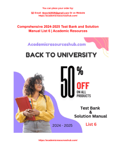 Comprehensive 2024-2025 Test Bank and Solution Manual List 6  Academic Resources.