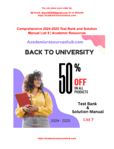 Comprehensive 2024-2025 Test Bank and Solution Manual List 8  Academic Resources