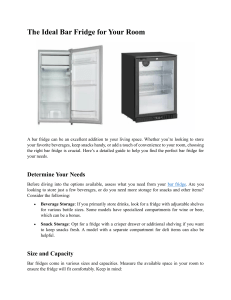 Ideal Bar Fridge Guide: Size, Features, and More