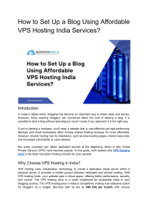 How to Set Up a Blog Using Affordable VPS Hosting Services