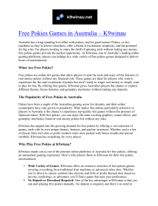 Free Pokies Games in Australia