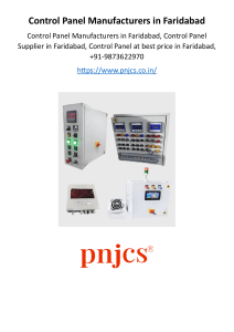 Control Panel Manufacturers in Faridabad