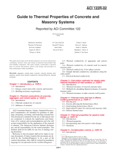 ACI 122R-02 Guide to Thermal Properties of Concrete and Masonry Systems