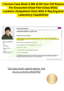 Medical Case Study: 69-Year-Old Chest Pain