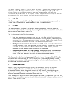 sp800-34-rev1 bia template Business Impact Analysis