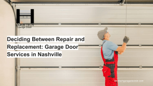 Upgrade Your Home: Garage Door Replacement Services in Nashville