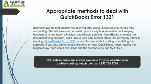 Expert solutions for QuickBooks Error 1321