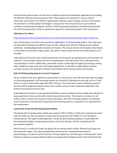 Cell Harvesting System Market