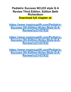 pediatric success 3th edition NCLEX-Style Q&A Review