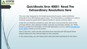 Easy fixes for QuickBooks Error 40001: A Comprehensive Guide