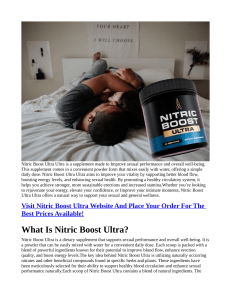 Nitric Boost Ultra Do NOT Buy Until Knowing The Truth