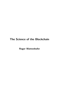 The Science of the Blockchain Textbook