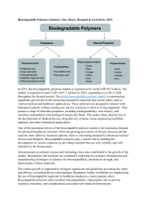 Biocompatible Polymers Market Size, Share & Growth to 2033