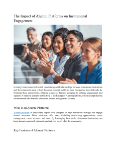 The Impact of Alumni Platforms on Institutional Engagement