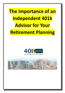 Independent 401k Advisor: Retirement Planning Guide