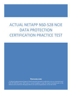 Actual NetApp NS0-528 NCIE Data Protection Certification Practice Test