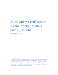 GIAC GREM Certification: Exam Details, Syllabus and Questions