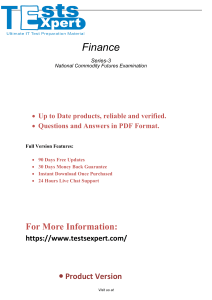 Series-3 Mastery Top Resources for Commodity Futures Exam