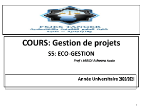 Gestion des projets -Chapitre 1