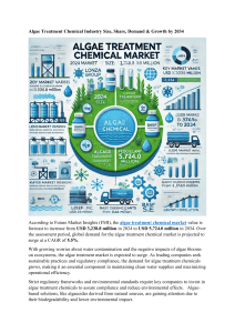 Algae Treatment Chemical Industry Size, Share, Demand & Growth by 2034