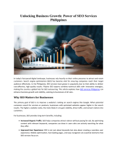 Unlocking Business Growth Power of SEO Services Philippines