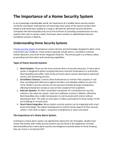 The Importance of a Home Security System