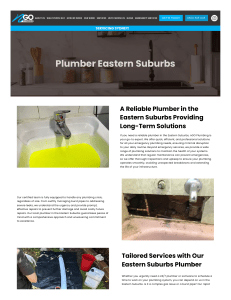 Plumber Eastern Suburbs