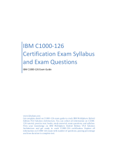 IBM C1000-126 Certification Exam Syllabus and Exam Questions