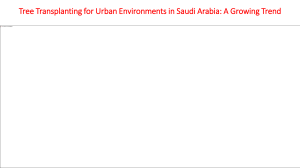 Tree Transplanting for Urban Environments in Saudi Arabia-A Growing Trend