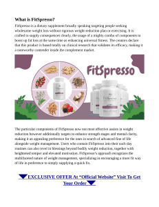 FitSpresso : (DOES IT WORK)