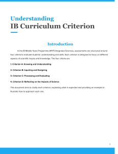 Understanding IB Curriculum Criterion (3) (1)