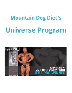 Mountain Dog Diet Universe Program: 12-Week Training Plan