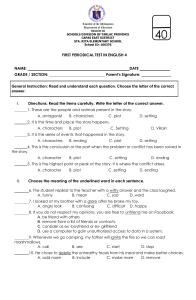 English 4 -1ST-Periodical-Test