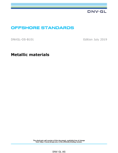 Offshore Standard: Metallic Materials DNVGL-OS-B101