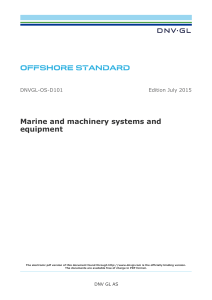 Offshore Standard: Marine & Machinery Systems