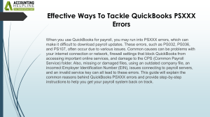 A quick guide to fix QuickBooks Error PS060