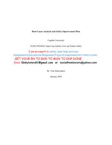 NURS-FPX4020 Assessment 2 Root-Cause Analysis and Safety Improvement