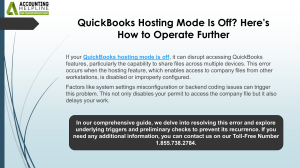 A complete guide to fixing QuickBooks Hosting Mode Is Off Issue