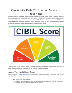 Choosing the Right CIBIL Repair Agency for Your Needs