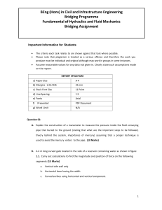 Hydraulics & Fluid Mechanics Assignment