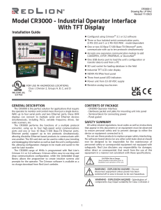 E. Red Lion CR3000 Product Manual