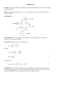 Heat Transfer Problem Solution: Insulation Sheet