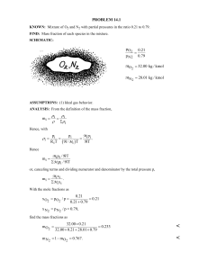 Gas Mixture Problems: Mass & Mole Fractions, Diffusion