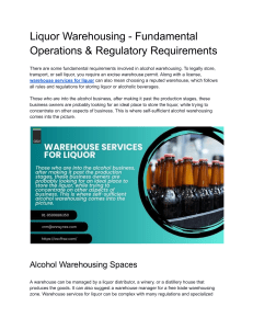 Liquor Warehousing: Operations & Regulations