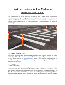 Top Considerations for Line Marking in Melbourne Parking Lots