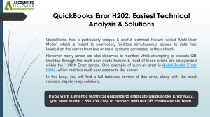 Complete guide to resolving QuickBooks Error H202