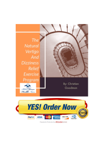 The Natural Vertigo and Dizziness Relief Exercise Program™ eBook PDF Free Download